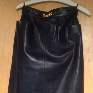 Celine Leather Skirt